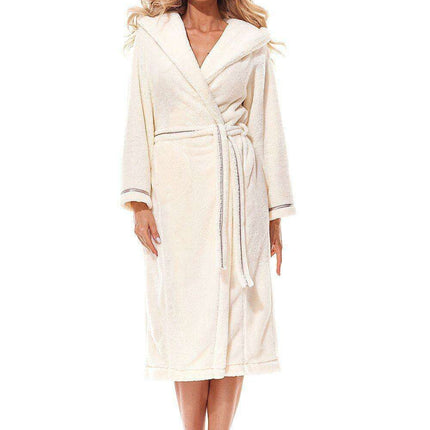 Elegant Hooded Bathrobe with Pockets for Ultimate Relaxation
