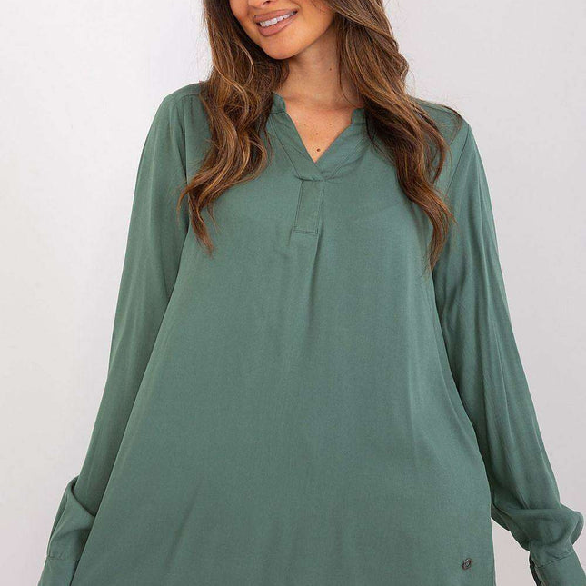 Sophisticated V-Neck Lightweight Viscose Blouse