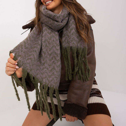 Stylish Geometric Patterned Wrap Shawl