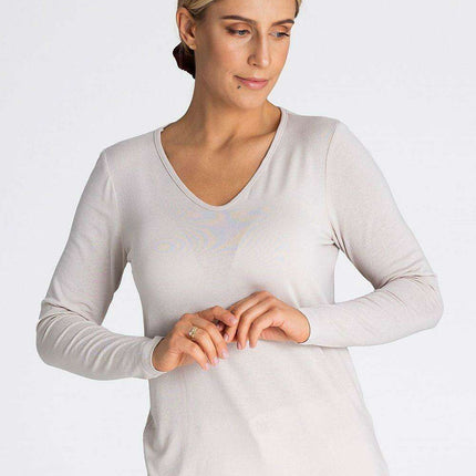 Chic V-Neck Long Sleeve Blouse