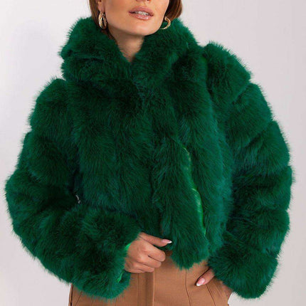 Chic Faux-Fur Women's Transition Coat