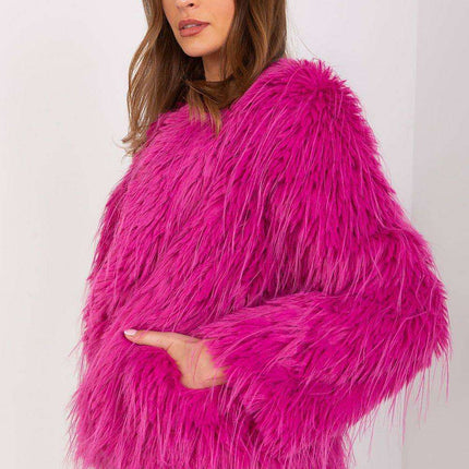 Faux Fur-Adorned Chic Jacket for Stylish Occasions