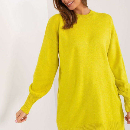 Chic Long Sleeve Acrylic Sweater with Round Neck for Women
