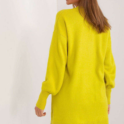 Chic Long Sleeve Acrylic Sweater with Round Neck for Women