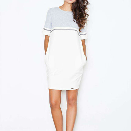 Effortless Elegance: Women's Knee-Length Cotton Dress with Pockets for Ultimate Daytime Comfort