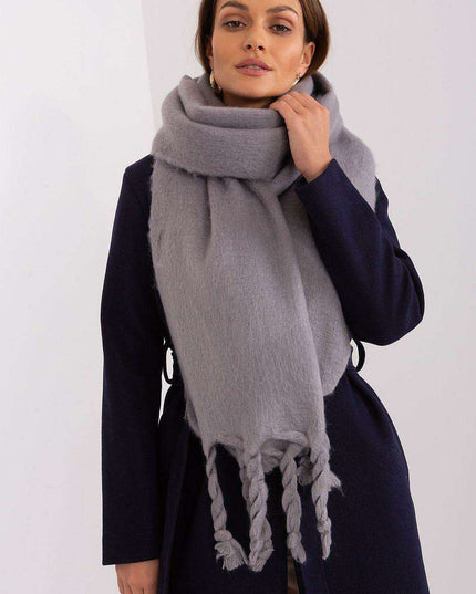 Tassel-Trimmed Cozy Winter Wrap - Stylish Versatile Scarf