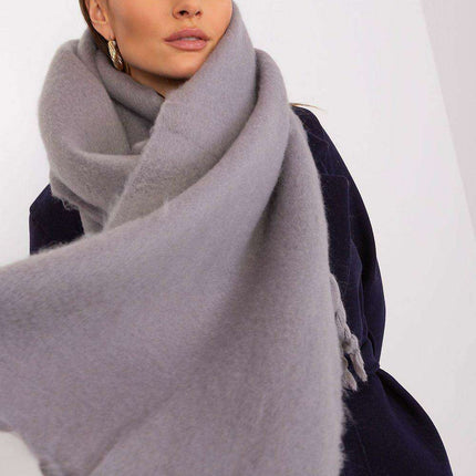 Tassel-Trimmed Cozy Winter Wrap - Stylish Versatile Scarf