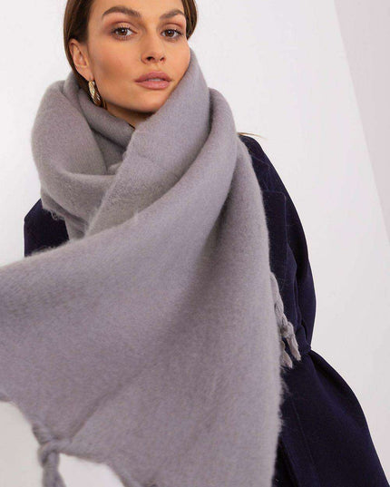 Tassel-Trimmed Cozy Winter Wrap - Stylish Versatile Scarf