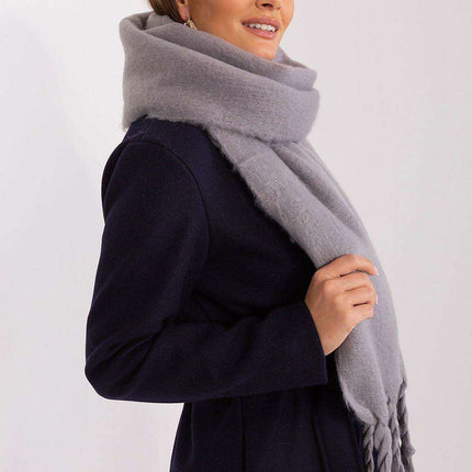 Tassel-Trimmed Cozy Winter Wrap - Stylish Versatile Scarf