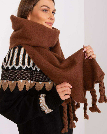 Tassel-Trimmed Cozy Winter Wrap - Stylish Versatile Scarf