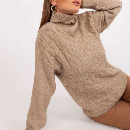 Knitted Turtleneck Pullover Sweater