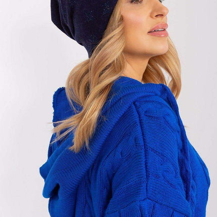 Glamorous Rhinestone-Embellished Cashmere Winter Beanie Hat