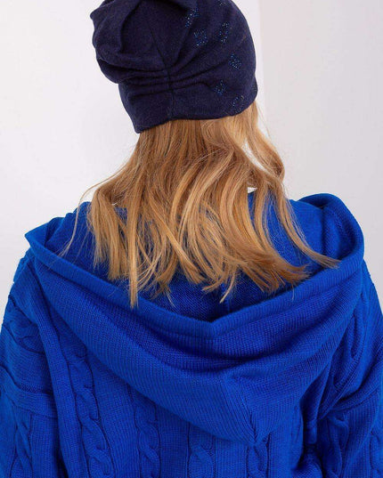 Glamorous Rhinestone-Embellished Cashmere Winter Beanie Hat