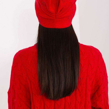 Glamorous Rhinestone-Embellished Cashmere Winter Beanie Hat
