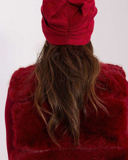 Glamorous Rhinestone-Embellished Cashmere Winter Beanie Hat