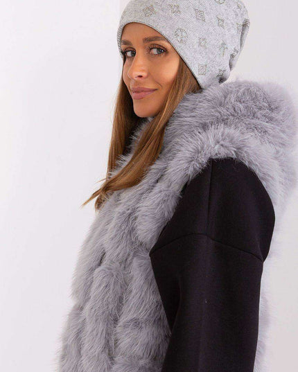 Glamorous Rhinestone-Embellished Cashmere Winter Beanie Hat