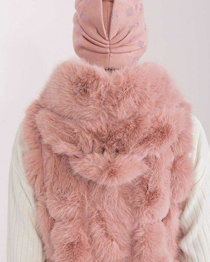 Glamorous Rhinestone-Embellished Cashmere Winter Beanie Hat