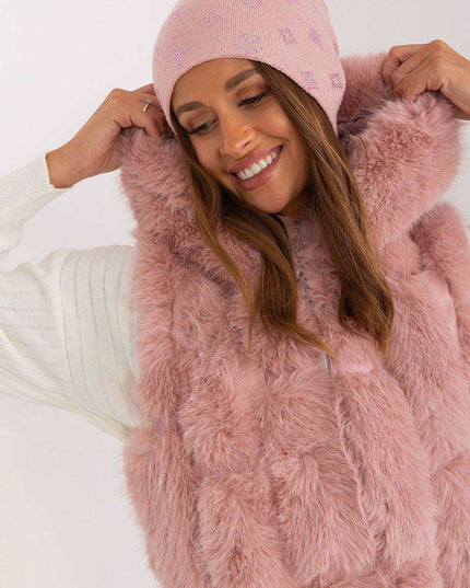 Glamorous Rhinestone-Embellished Cashmere Winter Beanie Hat