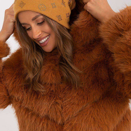 Glamorous Rhinestone-Embellished Cashmere Winter Beanie Hat