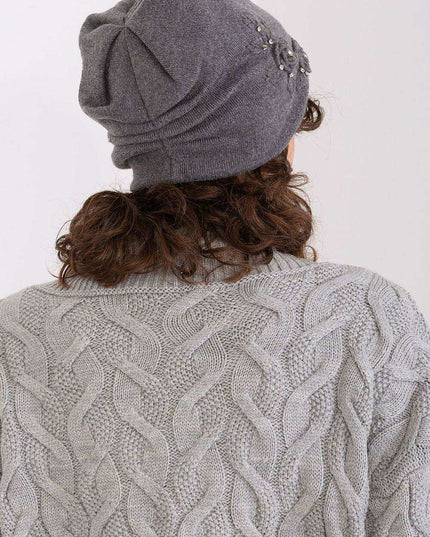 Stylish Winter Knit Beanie with Elegant Applique Detail