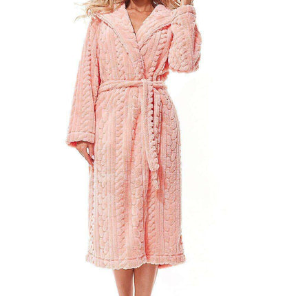 Elegant Quilted Hooded Bathrobe for Ultimate Comfort and Style