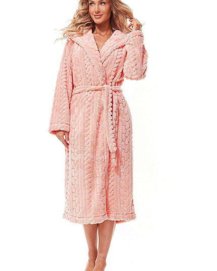Elegant Quilted Hooded Bathrobe for Ultimate Comfort and Style