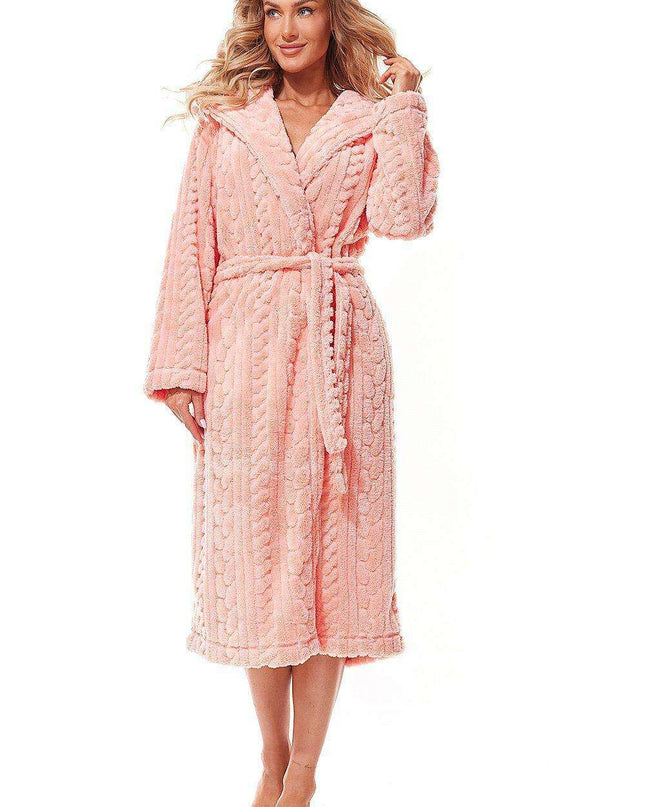 Elegant Quilted Hooded Bathrobe for Ultimate Comfort and Style