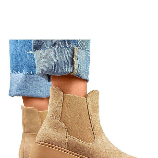 Elegant Eco-Suede Slip-On Boots for Women