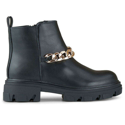 Sleek Eco-Conscious Black Vegan Leather Ankle Boots for Women
