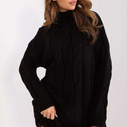 Elegant Parisian Turtleneck Midi Dress For Timeless Chic