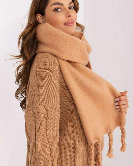 Tassel-Trimmed Cozy Winter Wrap - Stylish Versatile Scarf