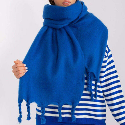 Tassel-Trimmed Cozy Winter Wrap - Stylish Versatile Scarf