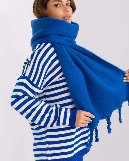 Tassel-Trimmed Cozy Winter Wrap - Stylish Versatile Scarf