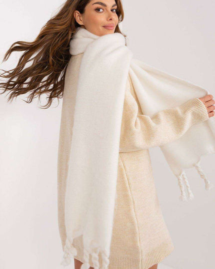 Tassel-Trimmed Cozy Winter Wrap - Stylish Versatile Scarf