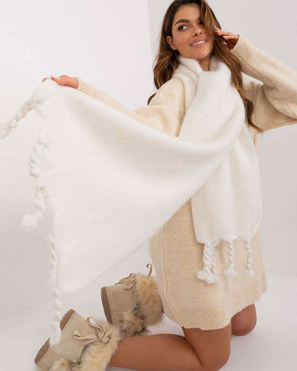 Tassel-Trimmed Cozy Winter Wrap - Stylish Versatile Scarf