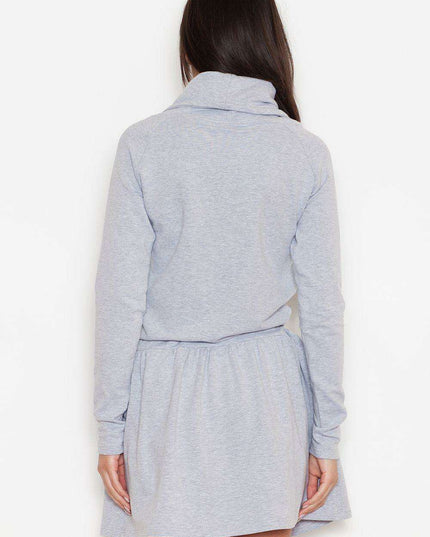 Chic Adjustable Turtleneck Daydress for Effortless Elegance