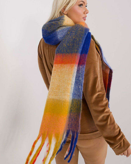Chic Fringed Plaid Wrap for Stylish Warmth