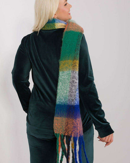 Chic Fringed Plaid Wrap for Stylish Warmth