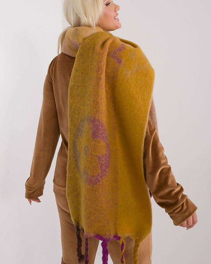 Autumn Striped Shawl with Elegant Tassels – Versatile Women’s Wrap