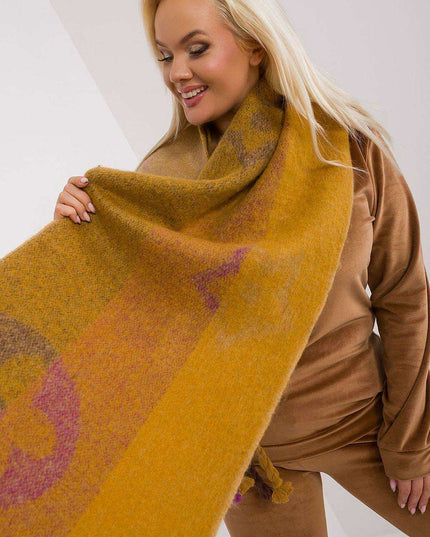 Autumn Striped Shawl with Elegant Tassels – Versatile Women’s Wrap