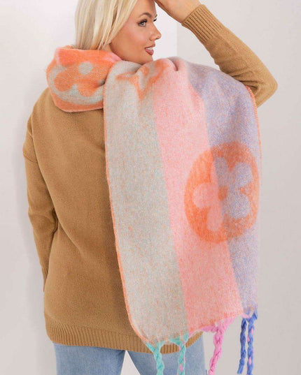 Autumn Striped Shawl with Elegant Tassels – Versatile Women’s Wrap