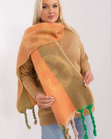 Autumn Striped Shawl with Elegant Tassels – Versatile Women’s Wrap