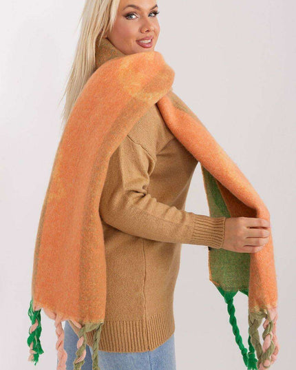 Autumn Striped Shawl with Elegant Tassels – Versatile Women’s Wrap