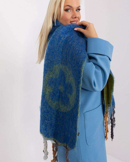 Autumn Striped Shawl with Elegant Tassels – Versatile Women’s Wrap