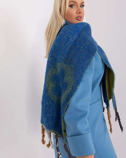 Autumn Striped Shawl with Elegant Tassels – Versatile Women’s Wrap