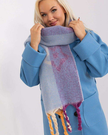 Autumn Striped Shawl with Elegant Tassels – Versatile Women’s Wrap