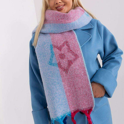 Autumn Striped Shawl with Elegant Tassels – Versatile Women’s Wrap