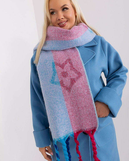 Autumn Striped Shawl with Elegant Tassels – Versatile Women’s Wrap