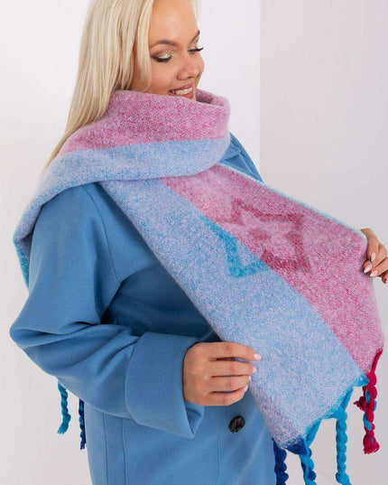 Autumn Striped Shawl with Elegant Tassels – Versatile Women’s Wrap