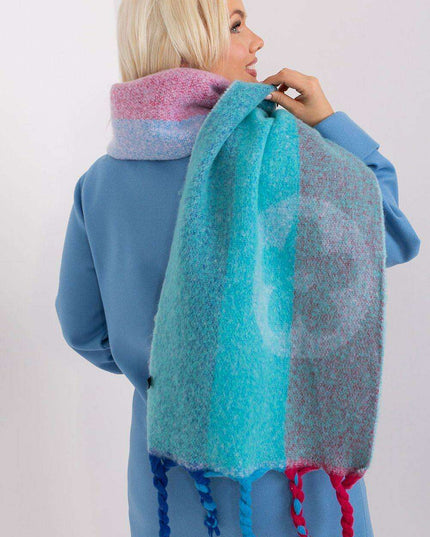 Autumn Striped Shawl with Elegant Tassels – Versatile Women’s Wrap